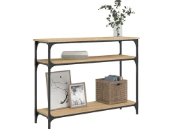 Mesa consola madera de ingeniería roble Sonoma 100x29x75 cm ES713735