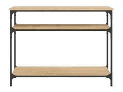 Mesa consola madera de ingeniería roble Sonoma 100x29x75 cm ES713735