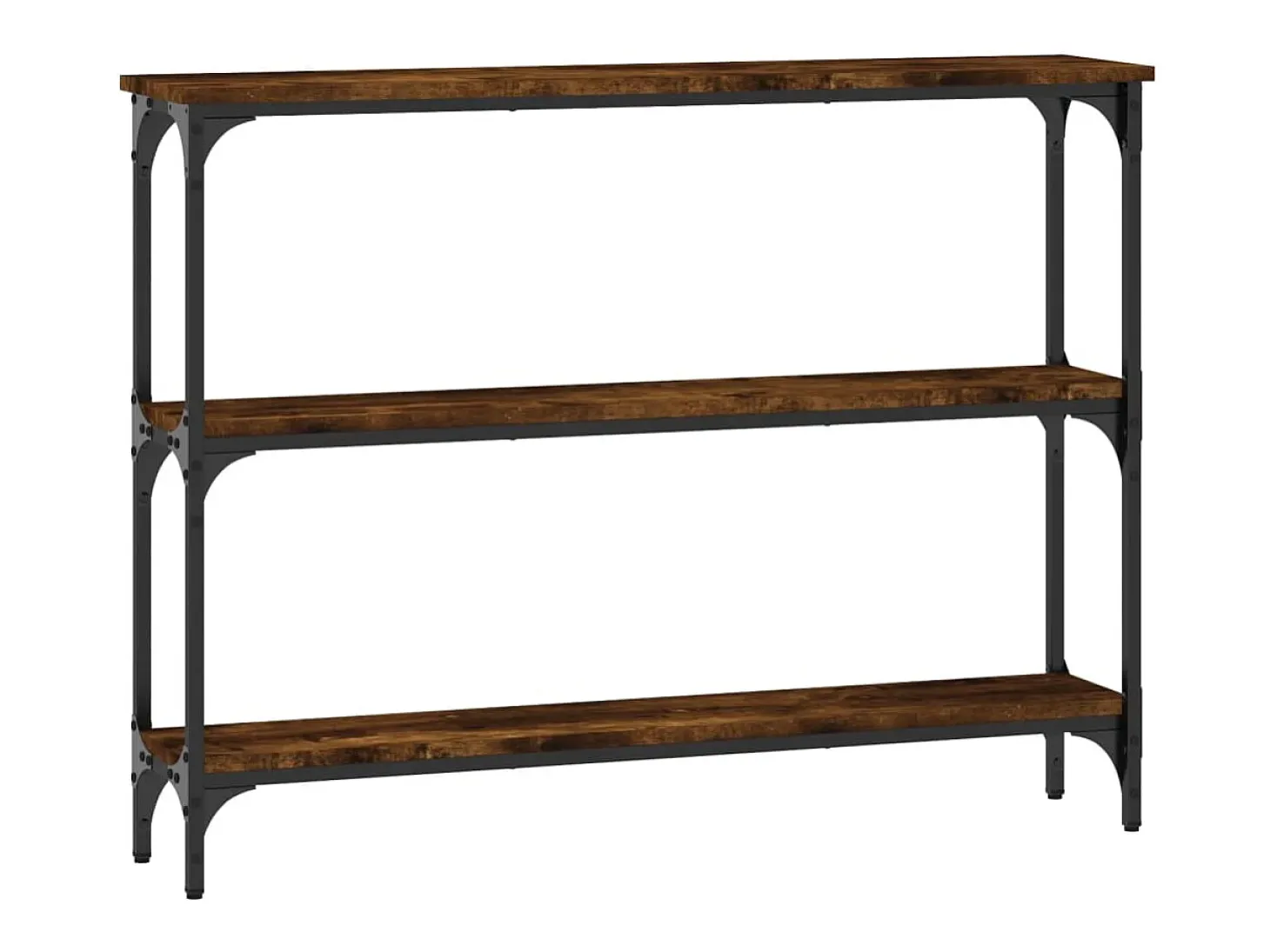 Mesa consola madera de ingeniería roble ahumado 100x22,5x75 cm