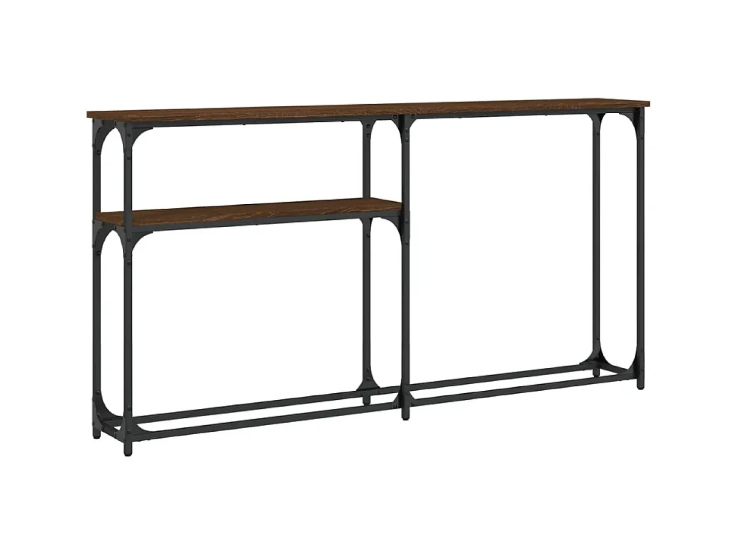 Mesa consola madera de ingeniería marrón roble 145x22,5x75 cm ES555275