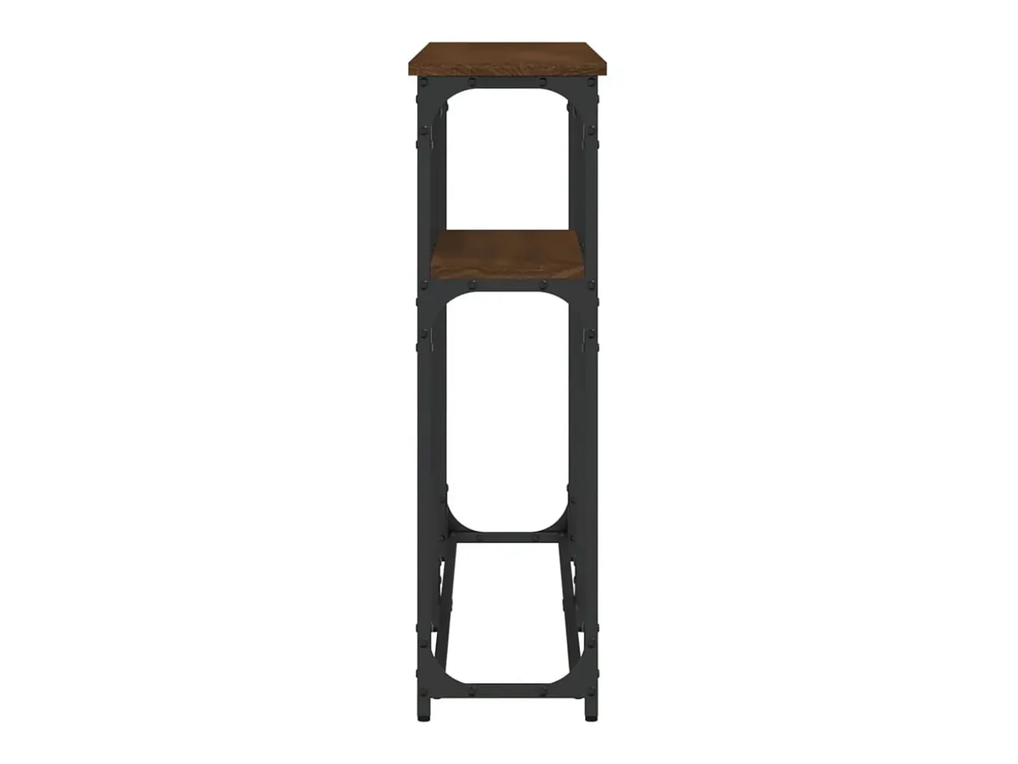 Mesa consola madera de ingeniería marrón roble 145x22,5x75 cm ES555275