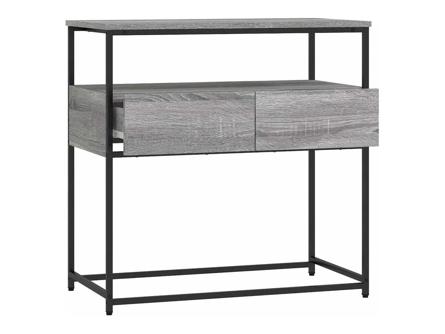 Mesa consola madera de ingeniería gris Sonoma 75x40x75 cm