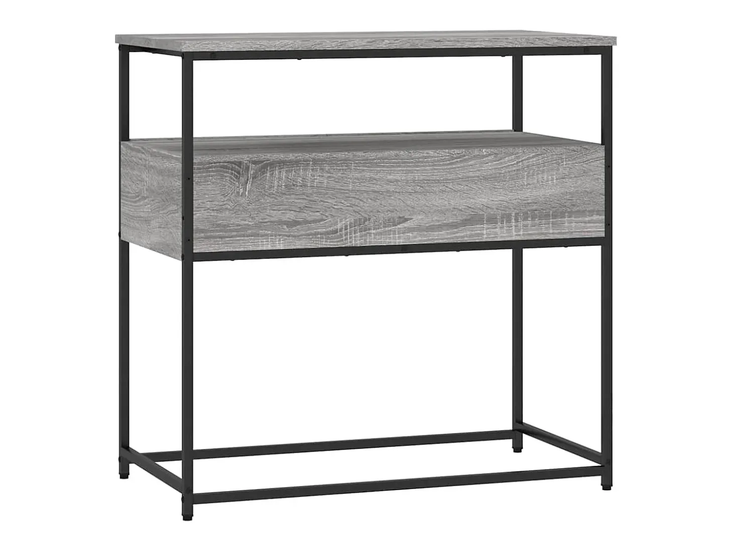 Mesa consola madera de ingeniería gris Sonoma 75x40x75 cm