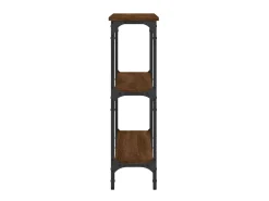 Mesa consola madera de ingeniería marrón roble 100x22,5x75 cm ES608155