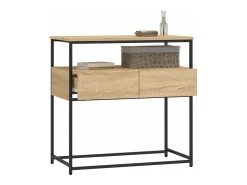 Mesa consola madera de ingeniería roble Sonoma 75x40x75 cm