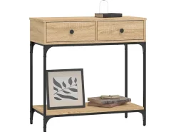 Mesa consola madera de ingeniería roble Sonoma 75x34,5x75 cm ES661796