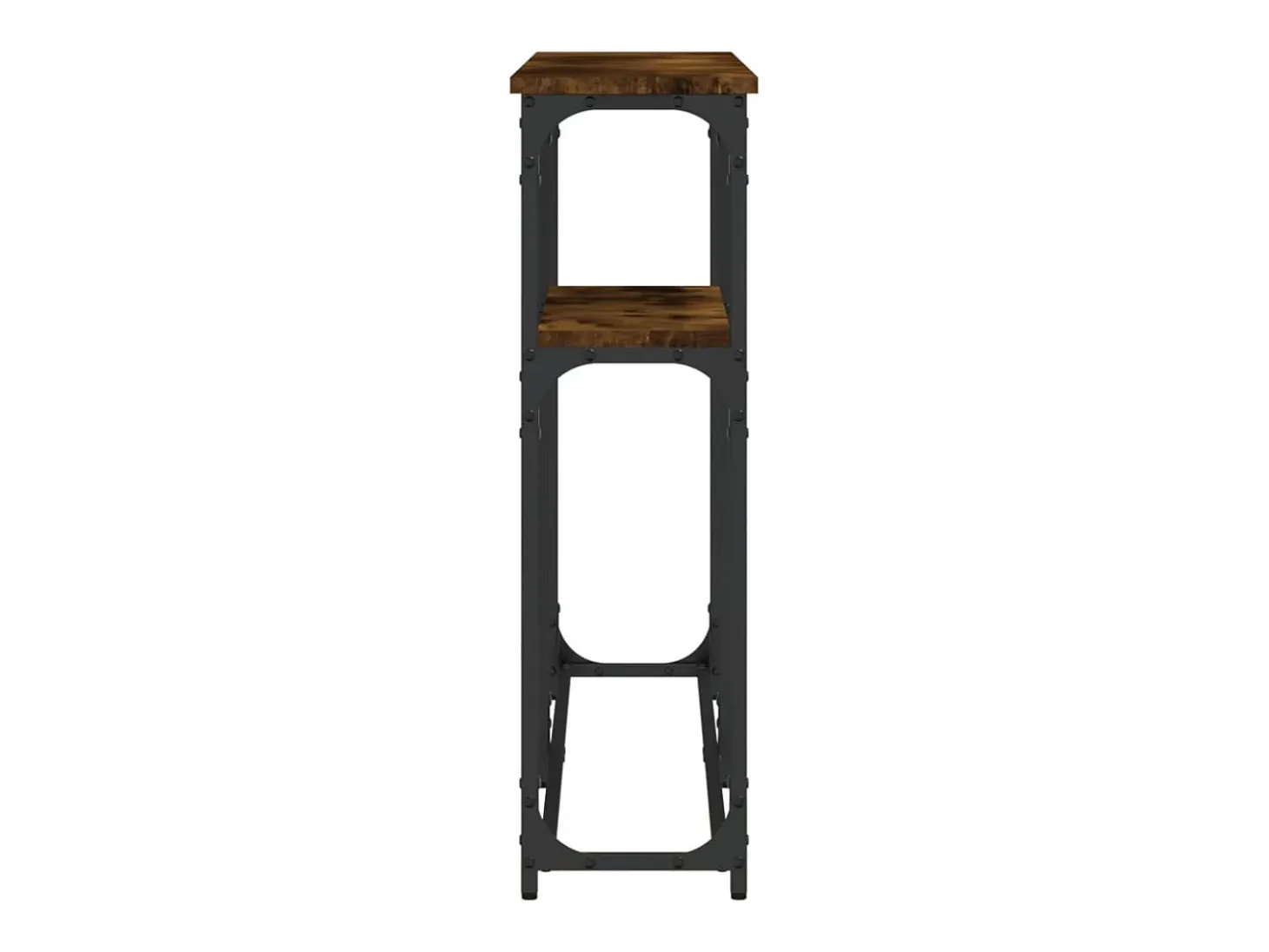 Mesa consola madera de ingeniería roble ahumado 145x22,5x75 cm
