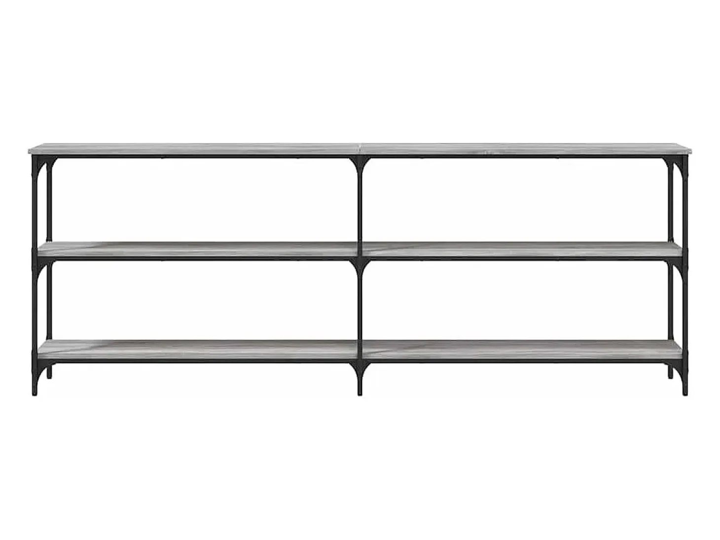 Mesa consola madera de ingeniería gris Sonoma 200x29x75 cm