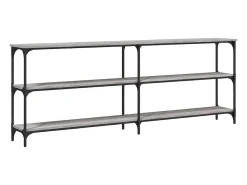 Mesa consola madera de ingeniería gris Sonoma 200x29x75 cm