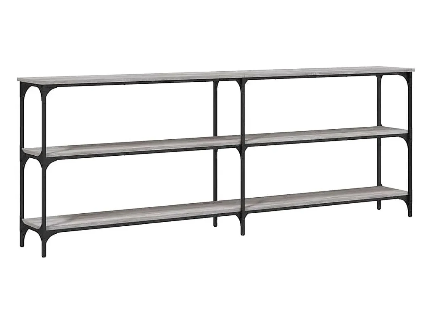 Mesa consola madera de ingeniería gris Sonoma 200x29x75 cm
