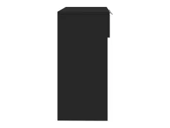 Mesa consola madera de ingeniería negro 90x36x75 cm