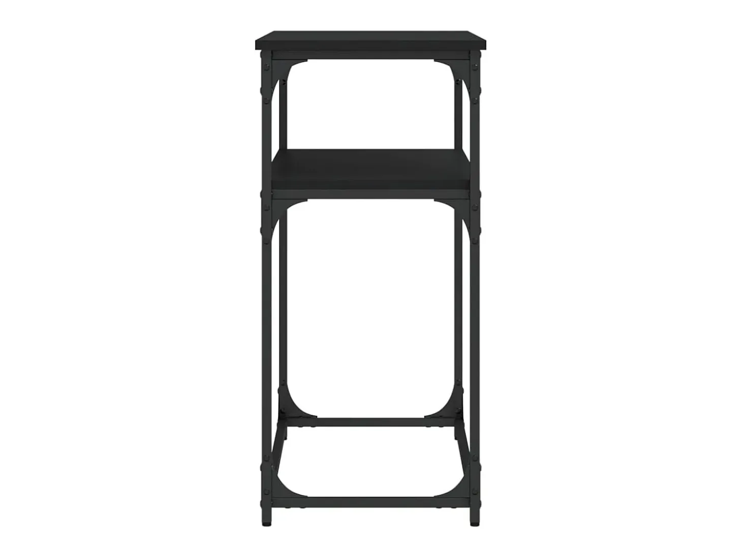 Mesa consola madera de ingeniería negra 100x35,5x75 cm