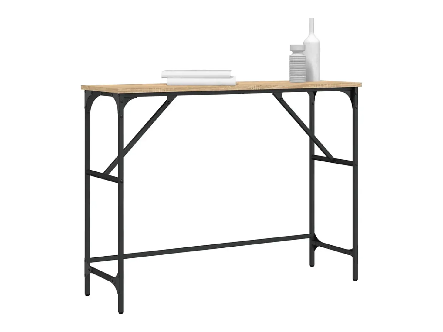 Mesa consola madera de ingeniería roble Sonoma 100x32x75 cm