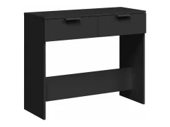 Mesa consola madera de ingeniería negro 90x36x75 cm