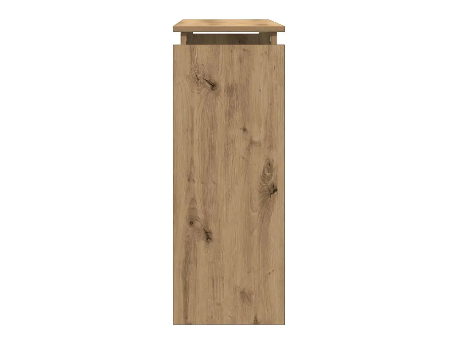 Mesa consola madera de ingeniería roble artesanal 80x30x80 cm