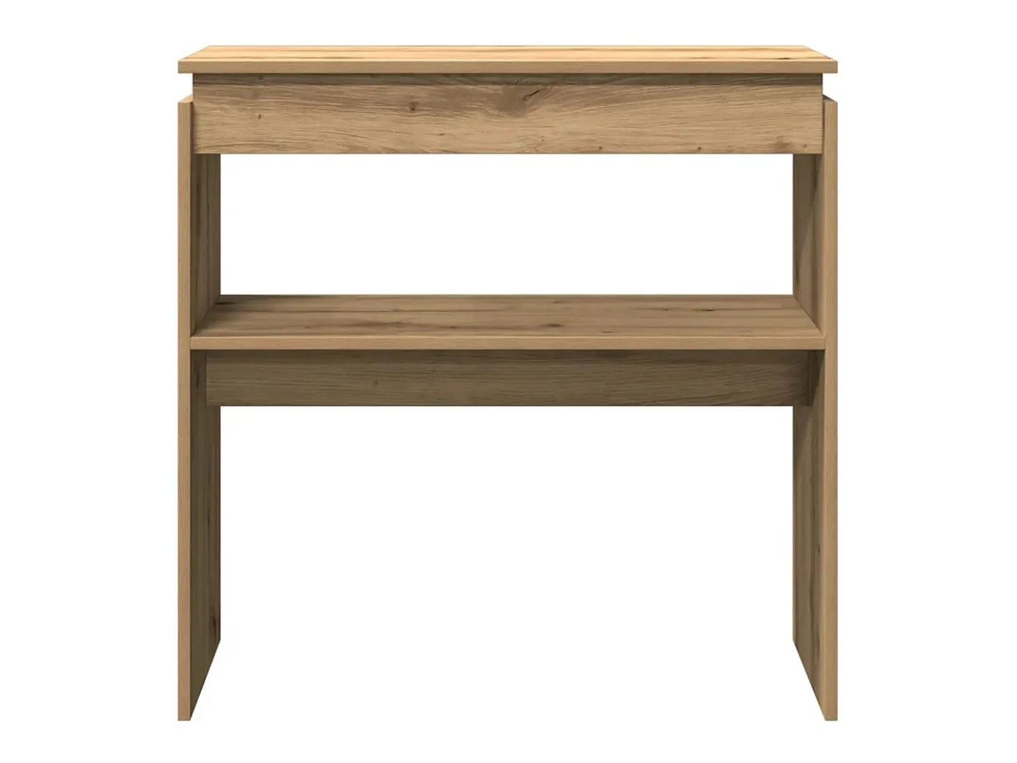 Mesa consola madera de ingeniería roble artesanal 80x30x80 cm