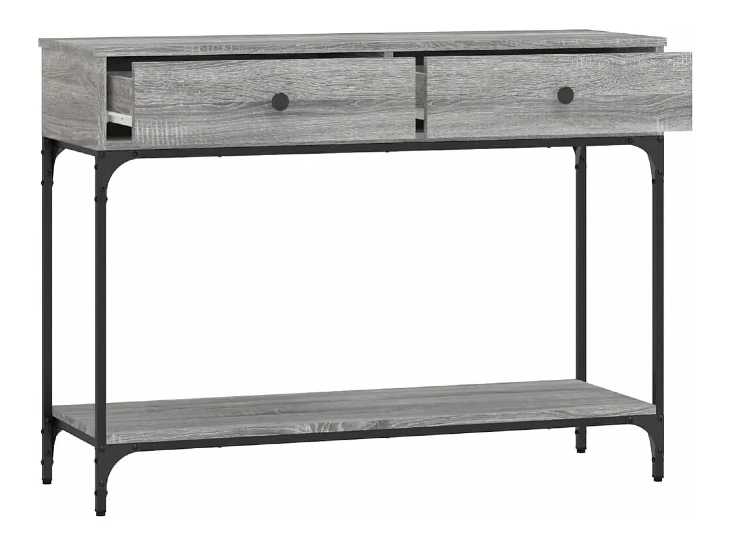 Mesa consola madera de ingeniería gris Sonoma 100x34,5x75 cm