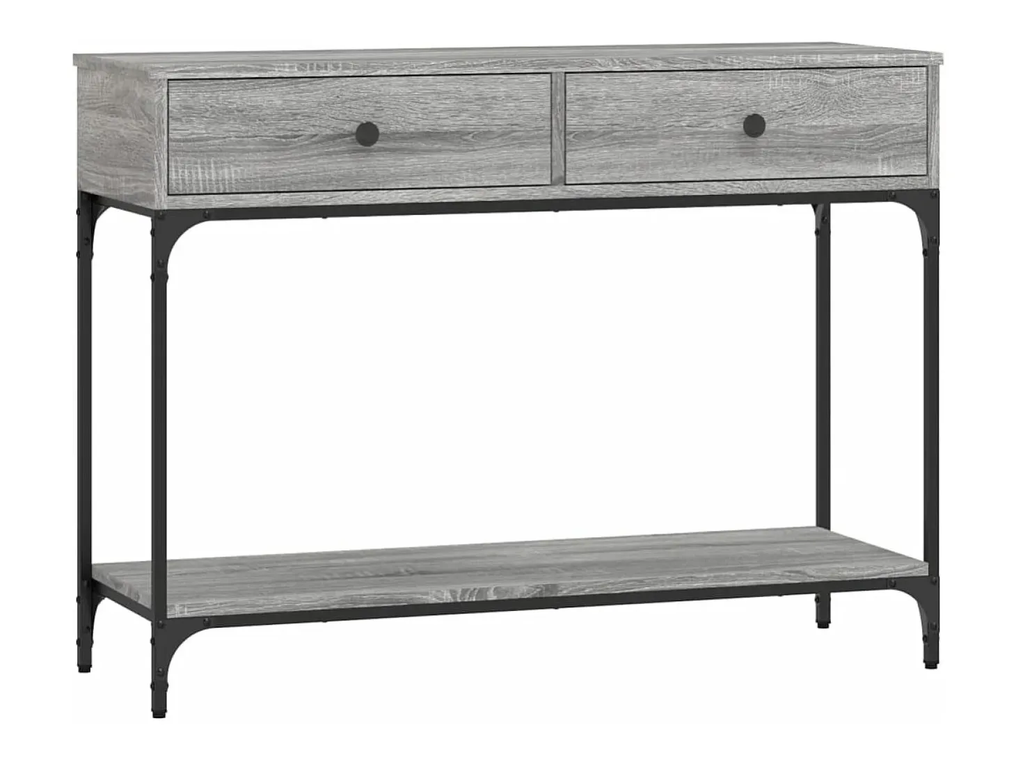 Mesa consola madera de ingeniería gris Sonoma 100x34,5x75 cm