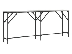 Mesa consola madera de ingeniería gris Sonoma 180x29x75 cm