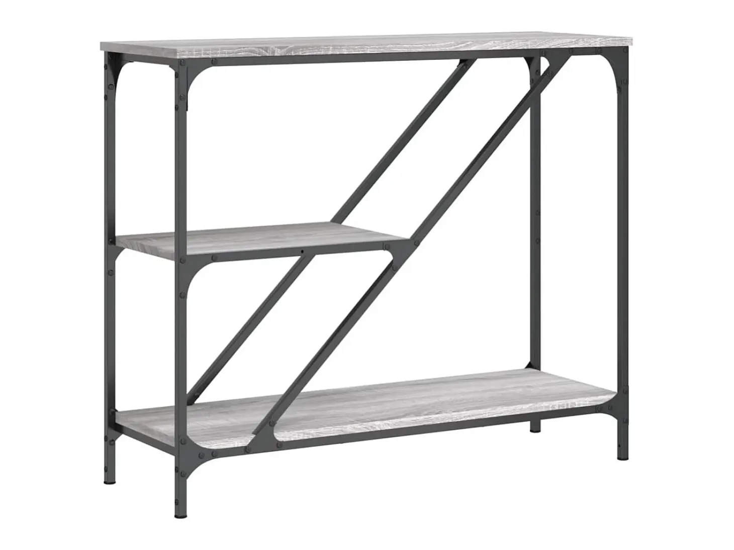Mesa consola madera de ingeniería gris Sonoma 88,5x30x75 cm ES957341