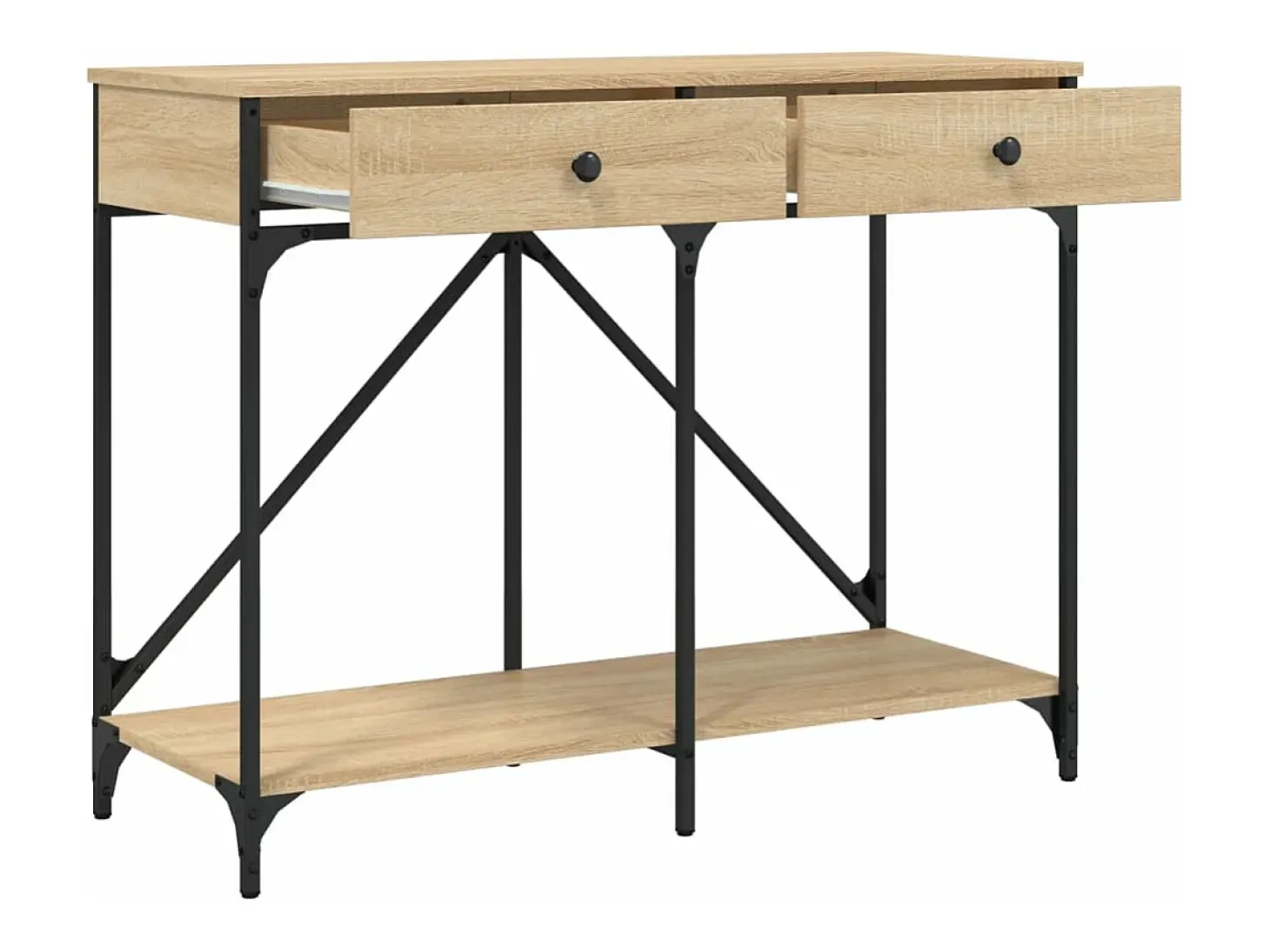 Mesa consola madera de ingeniería roble Sonoma 100x39x78,5 cm