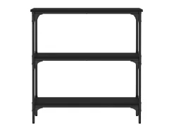 Mesa consola madera de ingeniería negra 75x22,5x75 cm ES222561
