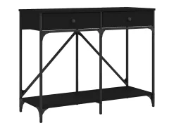 Mesa consola madera de ingeniería negra 100x39x78,5 cm ES503588