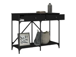Mesa consola madera de ingeniería negra 100x39x78,5 cm ES503588