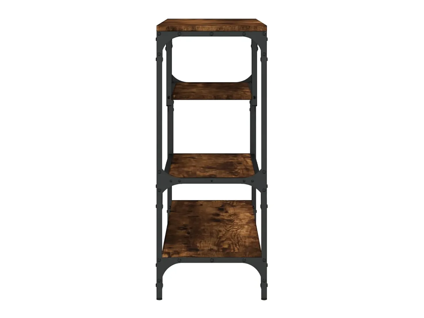 Mesa consola madera de ingeniería roble ahumado 100x30x75 cm