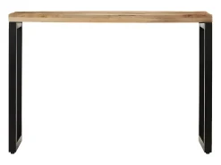 Mesa consola madera maciza de mango rugosa 110x35x76 cm ES695914