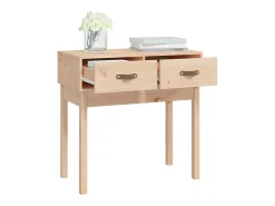 Mesa consola madera maciza de pino 76,5x40x75 cm