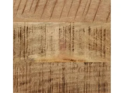 Mesa consola madera maciza mango rugosa y hierro 110x30x75 cm