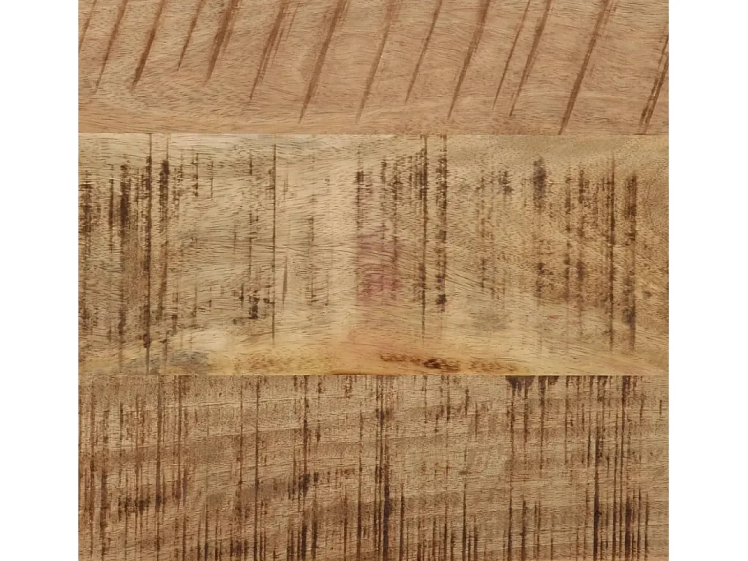 Mesa consola madera maciza mango rugosa y hierro 110x30x75 cm