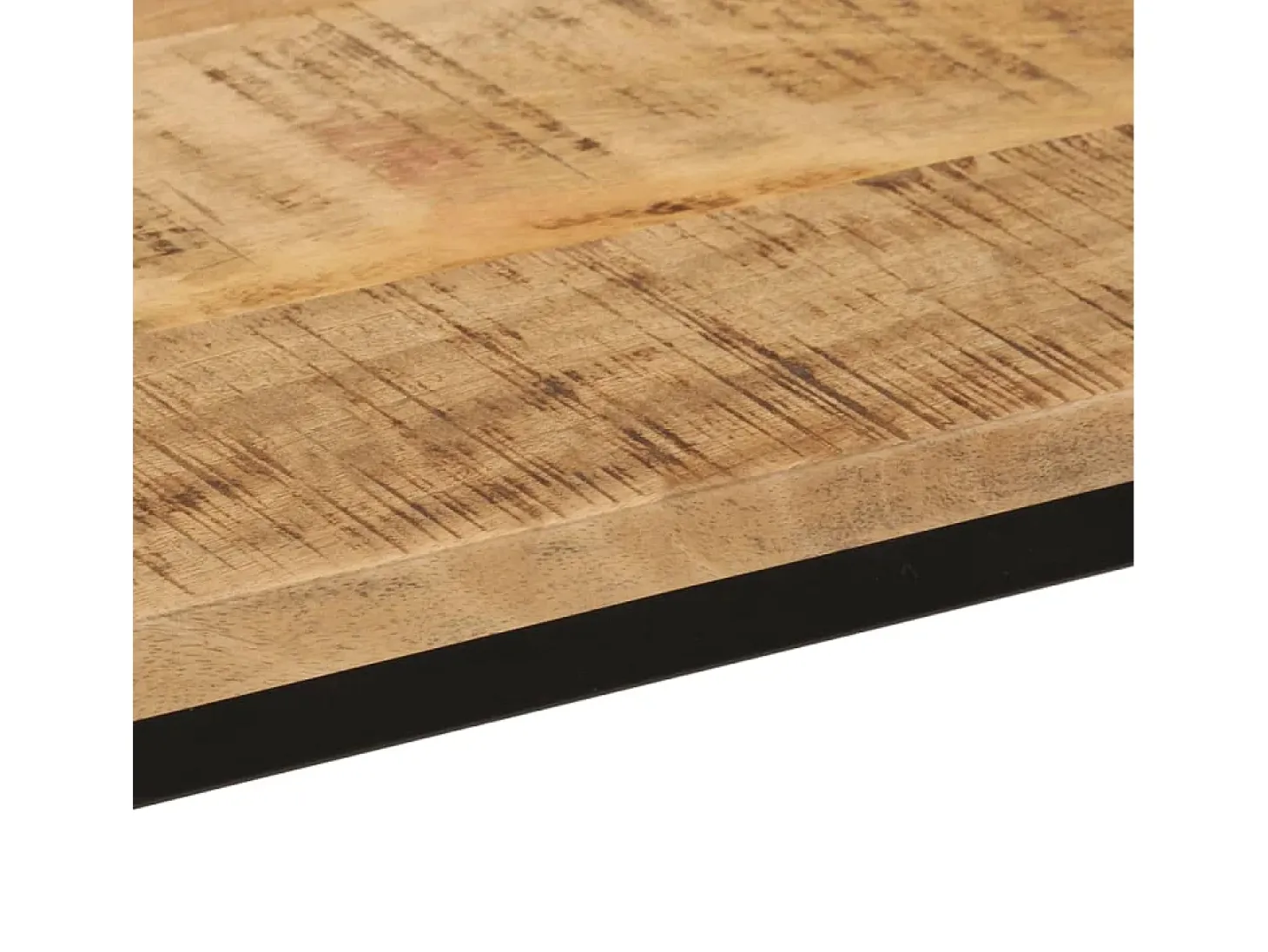 Mesa consola madera maciza mango rugosa y hierro 110x30x75 cm