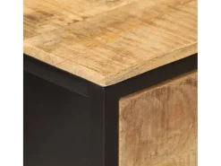 Mesa consola madera maciza de mango y hierro 100x35x76 cm