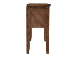 Mesa consola Madera maciza de abeto 131 x 35,5 x 75 cm Marrón