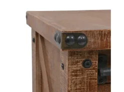 Mesa consola Madera maciza de abeto 131 x 35,5 x 75 cm Marrón