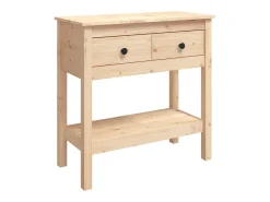 Mesa consola madera maciza de pino 75x35x75 cm ES825720