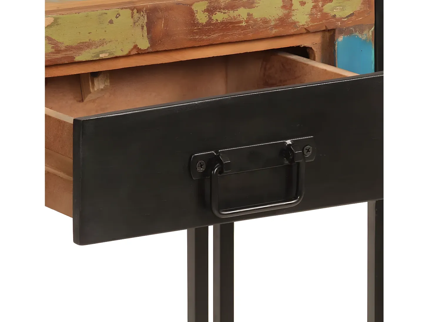 Mesa consola madera maciza reciclada 110x30x76 cm ES786805