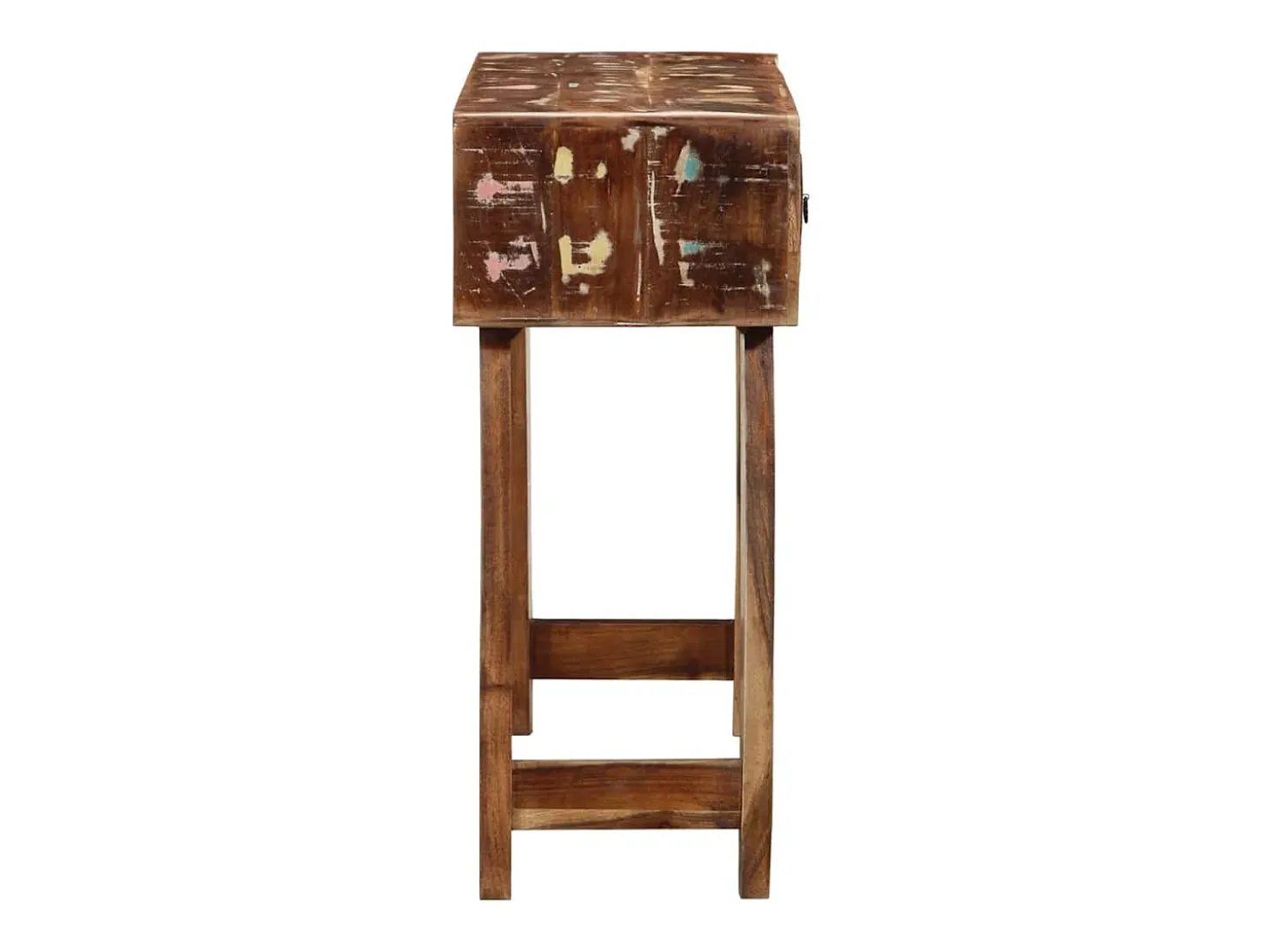 Mesa consola madera maciza reciclada 90x32x75 cm