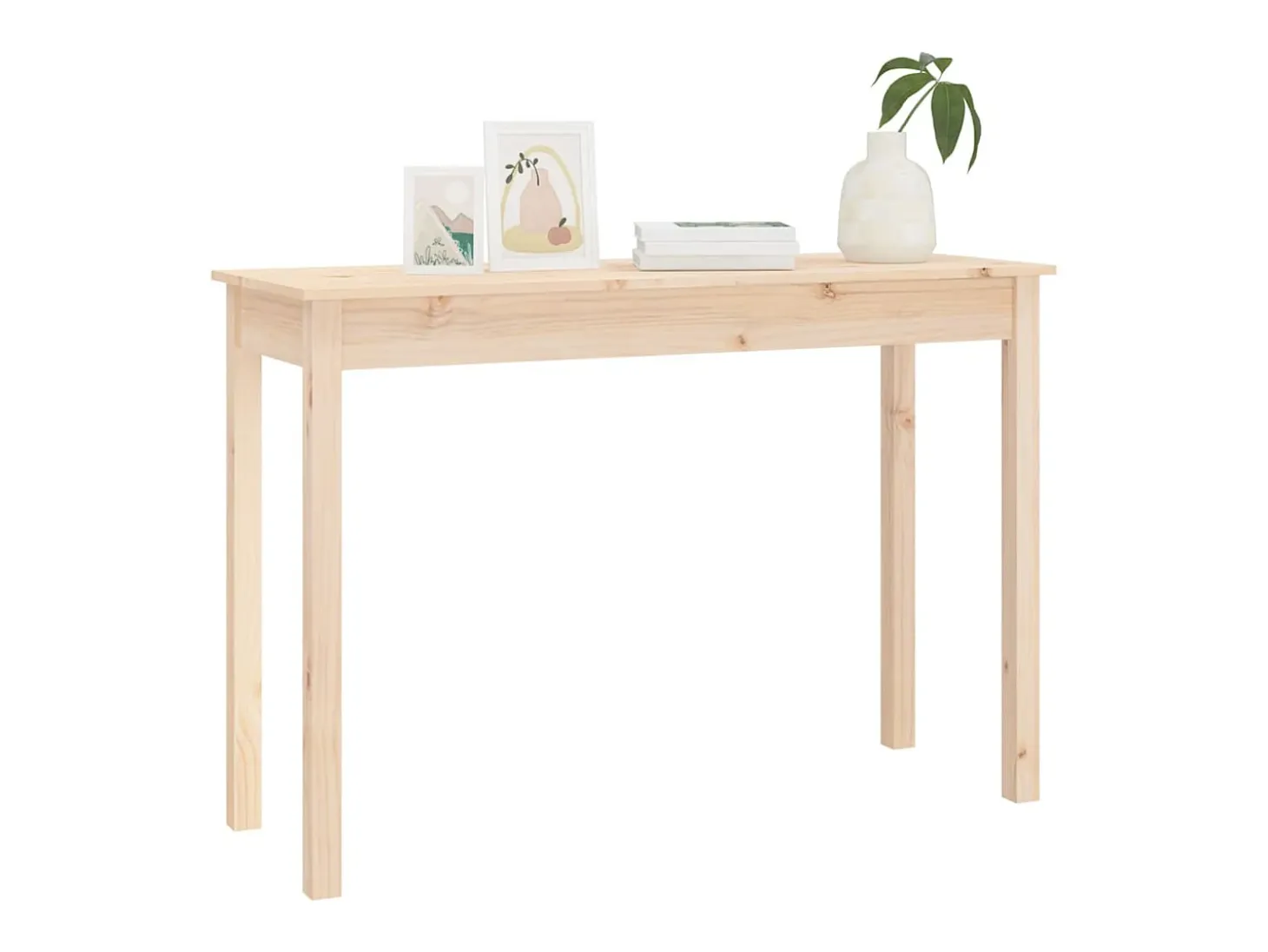 Mesa consola madera maciza de pino 110x40x75 cm