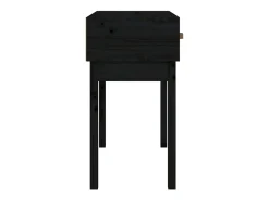 Mesa consola madera maciza de pino negro 76,5x40x75 cm ES131306