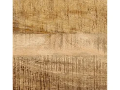 Mesa consola madera maciza mango rugosa y hierro 110x30x75 cm