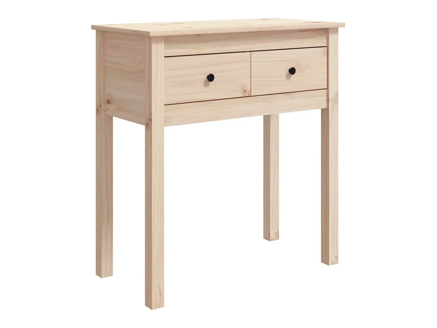 Mesa consola madera maciza de pino 70x35x75 cm