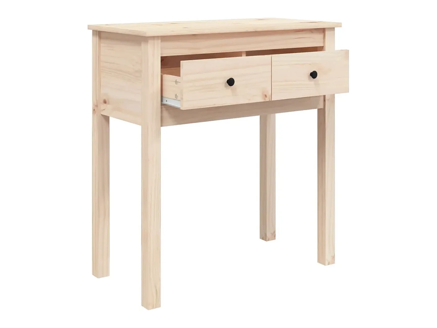 Mesa consola madera maciza de pino 70x35x75 cm