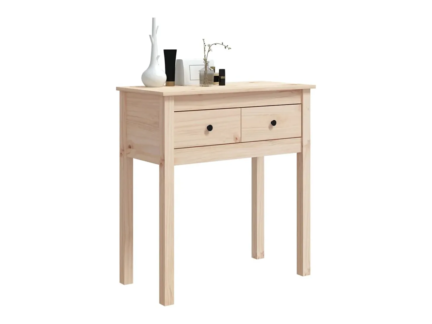 Mesa consola madera maciza de pino 70x35x75 cm