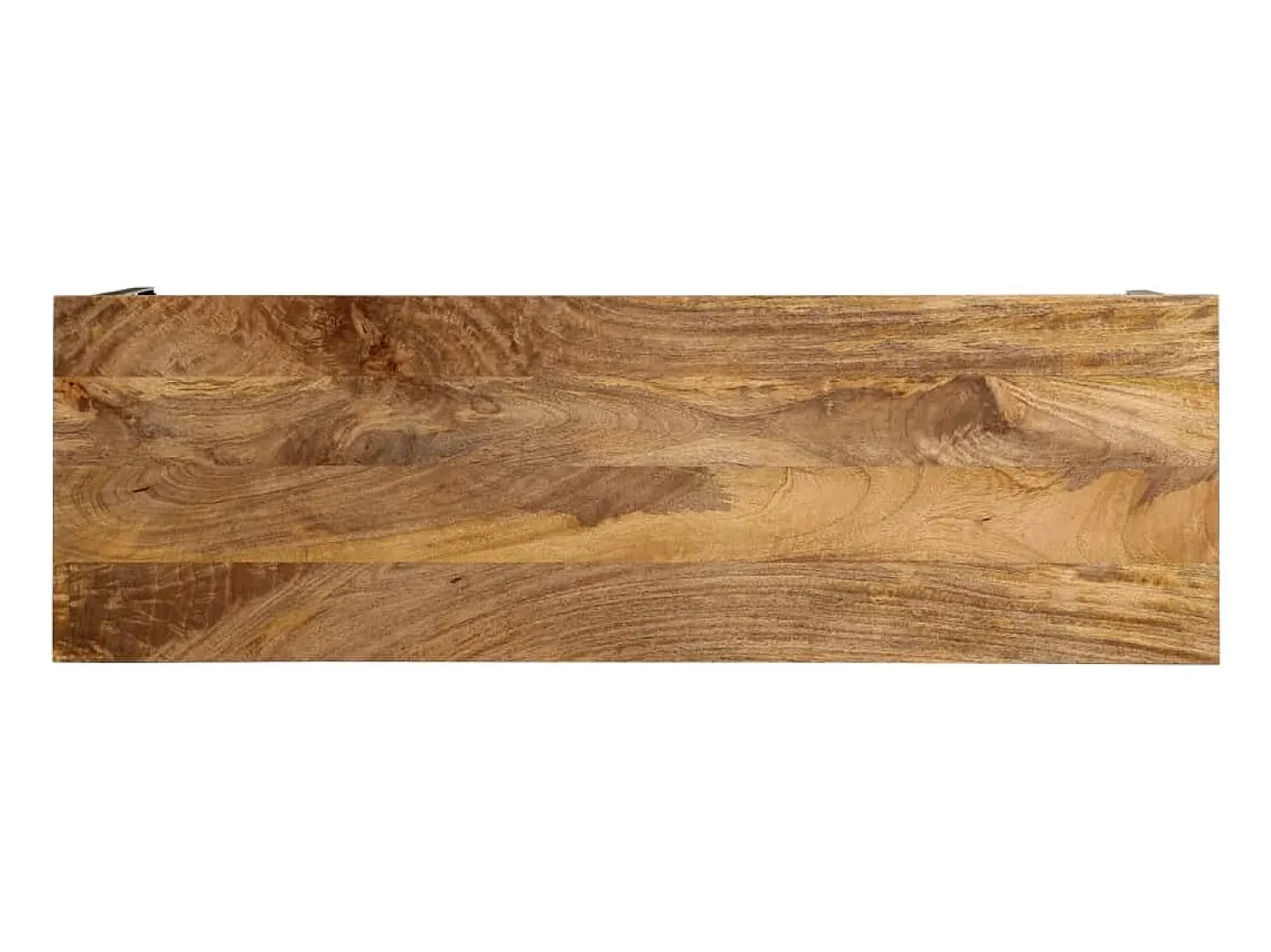 Mesa consola madera maciza de mango y hierro 110x35x76 cm