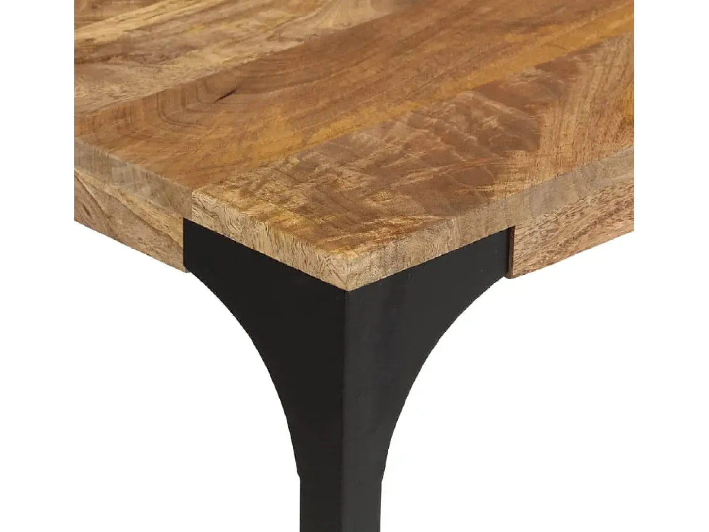 Mesa consola madera maciza de mango y hierro 110x35x76 cm