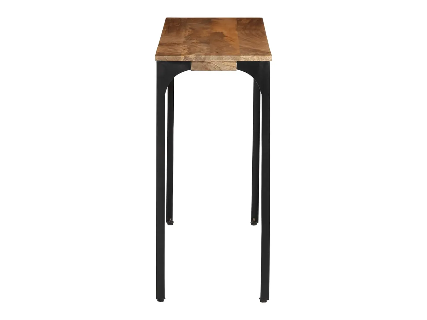 Mesa consola madera maciza de mango y hierro 110x35x76 cm