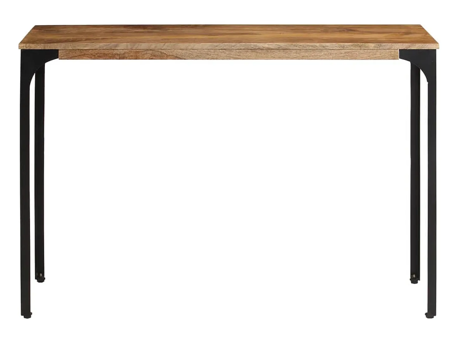 Mesa consola madera maciza de mango y hierro 110x35x76 cm